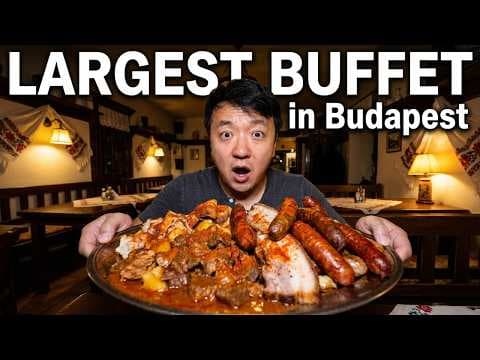 INSIDE the MOST EXPENSIVE & LARGEST All-You-Can-Eat BUFFET in Budapest Hungary