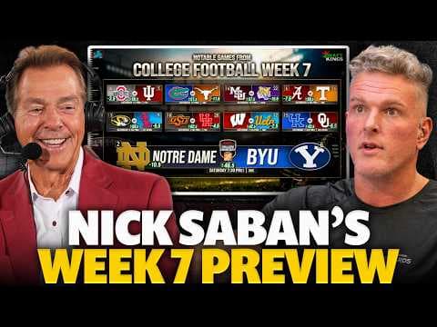 Nick Saban Breaks Down The BIGGEST Games In Week 7 Of College Football