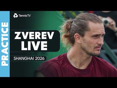New Year-End Number One Alexander Zverev Practices In Shanghai!