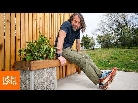 EASY Concrete Planter Bench