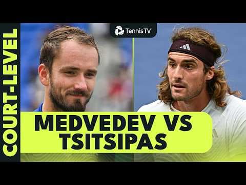 Stefanos Tsitsipas vs Daniil Medvedev Court Level Highlights 🤩 | Shanghai 2026