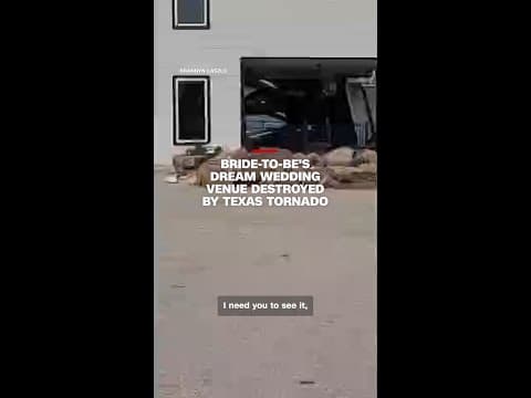 Bride-to-be's dream wedding venue destroyed by Texas tornado
