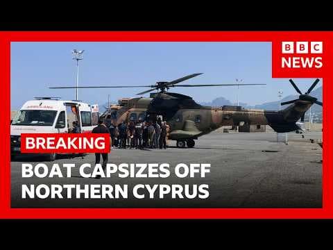 Boat carrying nearly 270 people capsizes off northern Cyprus | BBC News