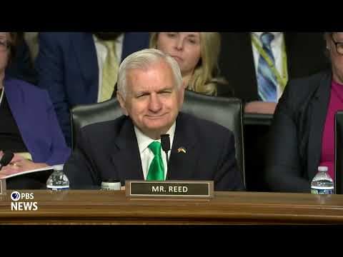 WATCH: Sen. Reed questions Hegseth and Caine on Iran war, defense spending