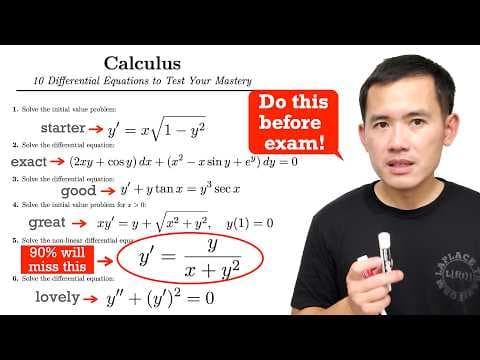 10 first-order differential equations to test your mastery