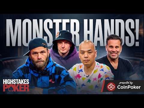 High Stakes Poker LIVE Highlights with a THREE WAY ALL-IN!