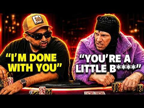 Jungleman THROWS CARDS at Dealer & Gets Banned From Hustler Casino