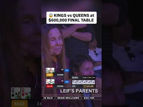 KINGS vs QUEENS ALL IN at $600,000 WPT Final Table 😱 #poker #casino #pokerhands