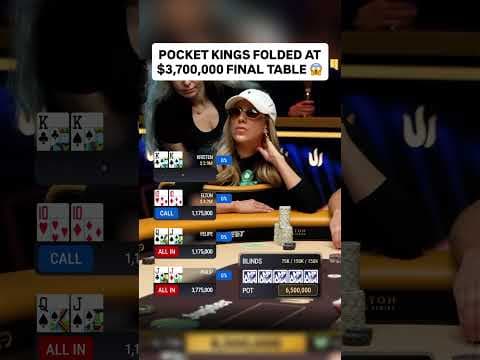 Poker Player FOLDS POCKET KINGS PREFLOP at $3.7 MILLION Final Table 😵 #poker #casino #pokerhands
