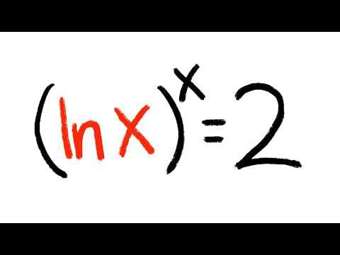When (ln(x))^x = 2 has NO closed-form solution...