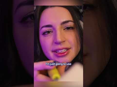 ASMR - Rolling thick and thin layers on your face #shorts