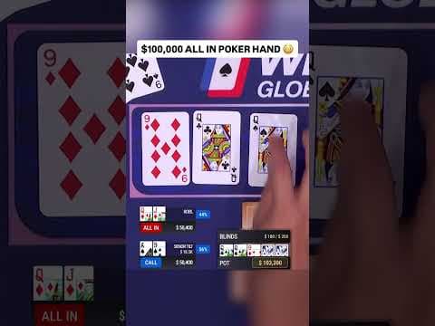 He's Almost DRAWING DEAD in a $100,000 Poker Hand 😨 #poker #casino #pokerhands