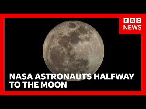 Artemis II crew see first glimpse of far side of Moon | BBC News