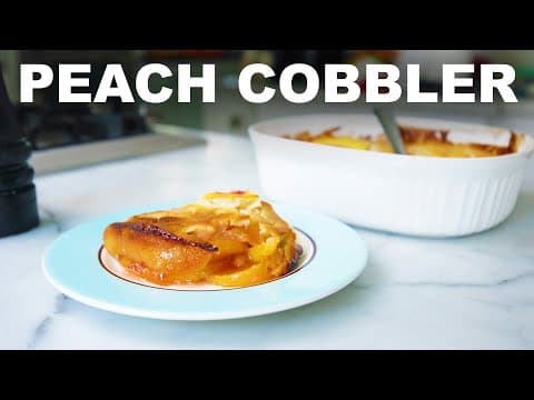 Peach cobbler that's cakey, not mushy