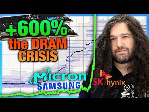 The DRAM Crisis: 600% Price Increases by Micron, SK Hynix, & Samsung