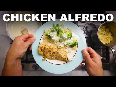 Chicken broccoli pasta Alfredo