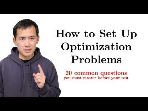 20 common optimization problems (how to set up)