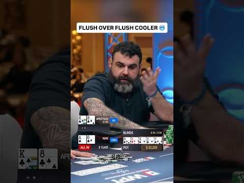 Can This Poker Player FOLD a FLUSH?! 😱 #poker #casino #pokerhands