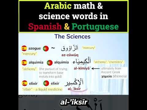 Arabic math & science vocab in Spanish & Portuguese