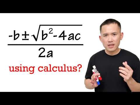 Proving the quadratic formula using calculus? (just my attempt)