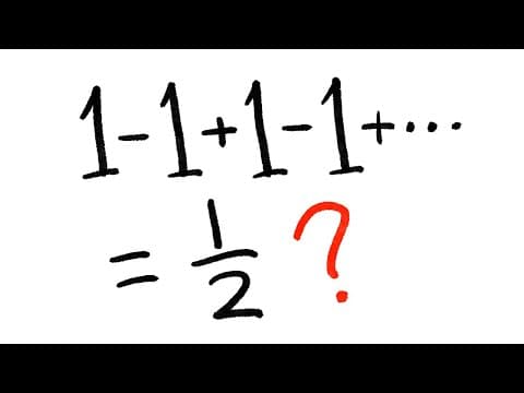 They say 1-1+1-1+1-1+... is 1/2 (Grandi's Series fully explained)