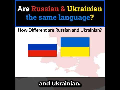 Are Russian & Ukrainian the same language?