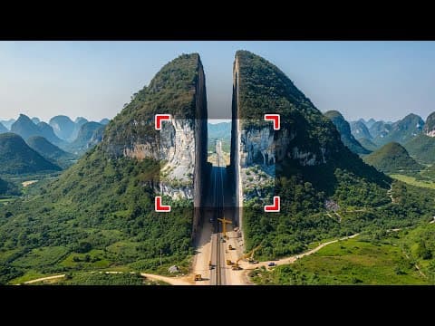 They Cut Through a Mountain to Build This Insane Bridge