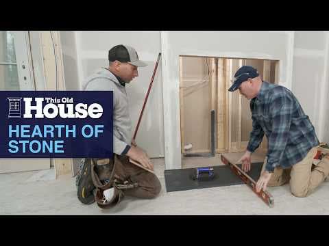 Installing a Slate Fireplace Hearth | This Old House