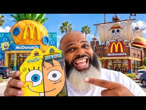 McDonald's SpongeBob Squarepants x One Piece HAPPIER Meal Review!