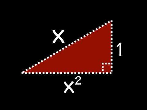 Can we have a right triangle with sides 1, x and x^2 (but the hypotenuse is x)