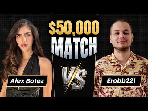 Alexandra Botez vs Erobb $50,000 Poker Match | Poker Champs
