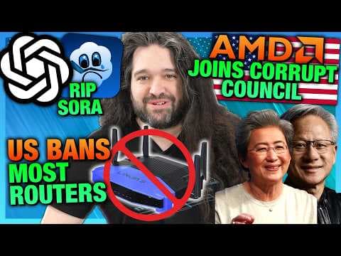 HW News - US Bans Most Routers - Shortage Likely, AMD Joins Corrupt Council, CPU Price Hike