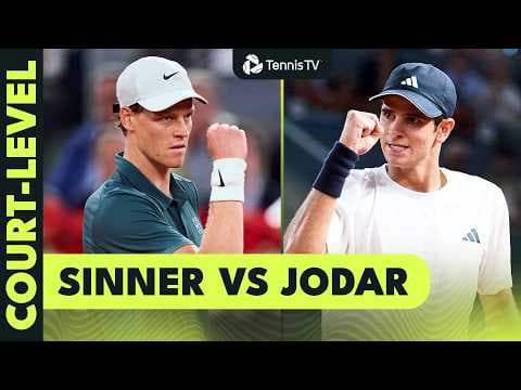 Jannik Sinner vs Rafael Jodar From Court-Level ๐คฉ | Madrid 2026 Highlights