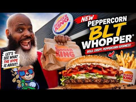Burger King Peppercorn BLT Whopper Review!!