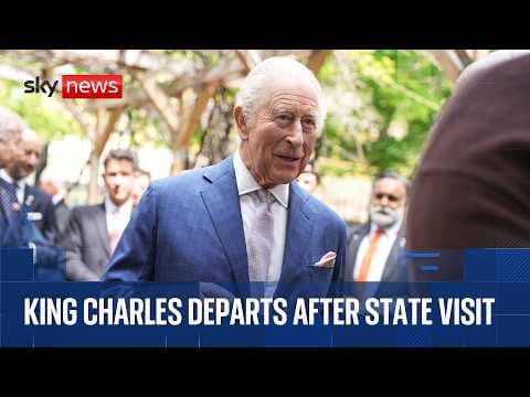 King Charles departs US after four-day state visit