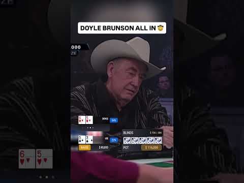 Poker LEGEND Doyle Brunson is ALL IN 😳 #poker #casino #pokerhands