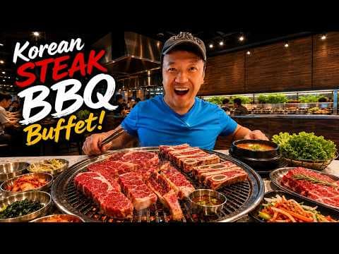 All You Can Eat KOREAN STEAK BBQ Buffet + The GREATEST Korean COMFORT FOOD FEAST in Las Vegas