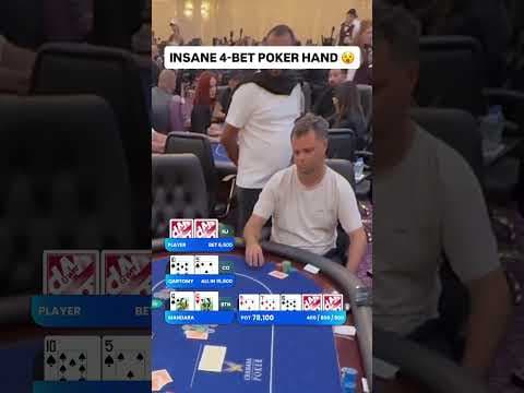 He CALLED THE 4-BET WITH WHAT?! 😵💫 #poker #casino #pokerhands