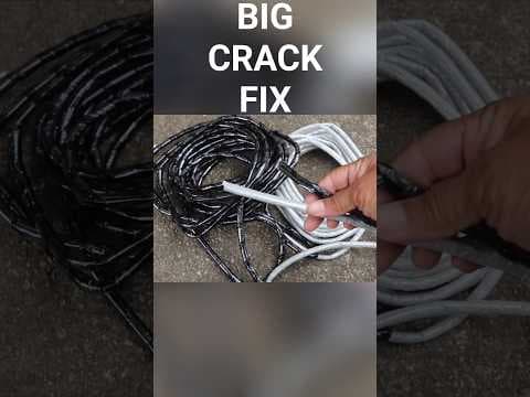 Fill BIG Driveway CRACKS Instantly #concrete #asphalt #seejanedrill