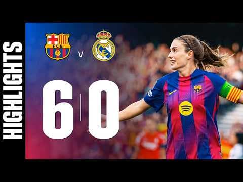 HIGHLIGHTS | FC BARCELONA 6 vs 0 REAL MADRID | UEFA Women's Champions League UWCL 🔵🔴