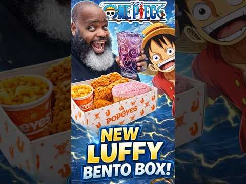 NEW Popeyes One Piece Meal Review! Luffy Bento Box!
