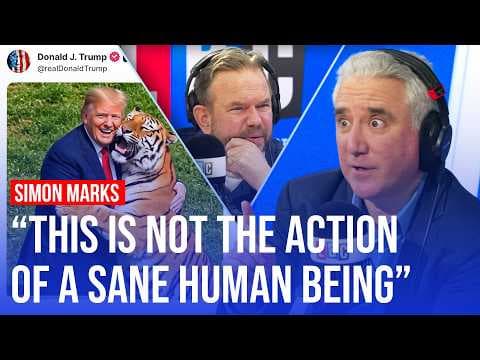 Simon Marks reacts to 'staggering' AI video of Trump wrestling tiger