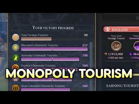 I have a love / hate relationship with Monopoly Tourism - Civ 6 Georgia