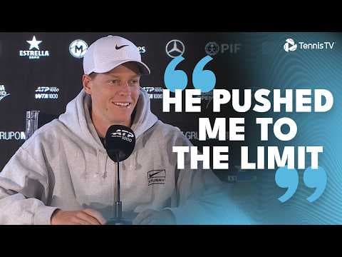 Jannik Sinner Reacts To Victory Over Rafael Jodar | Madrid 2026