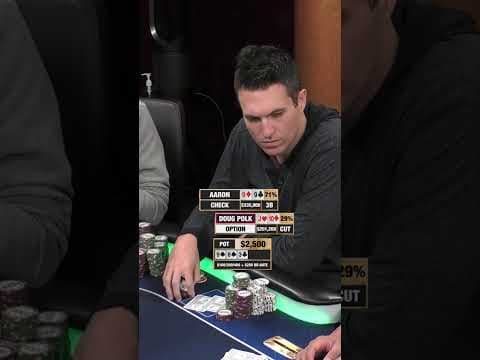 Straight vs Set on Hustler #poker #shorts