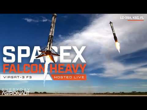 Watch SpaceX Launch a Falcon Heavy for ViaSat-3 F3